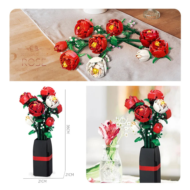 Red Rose Vase