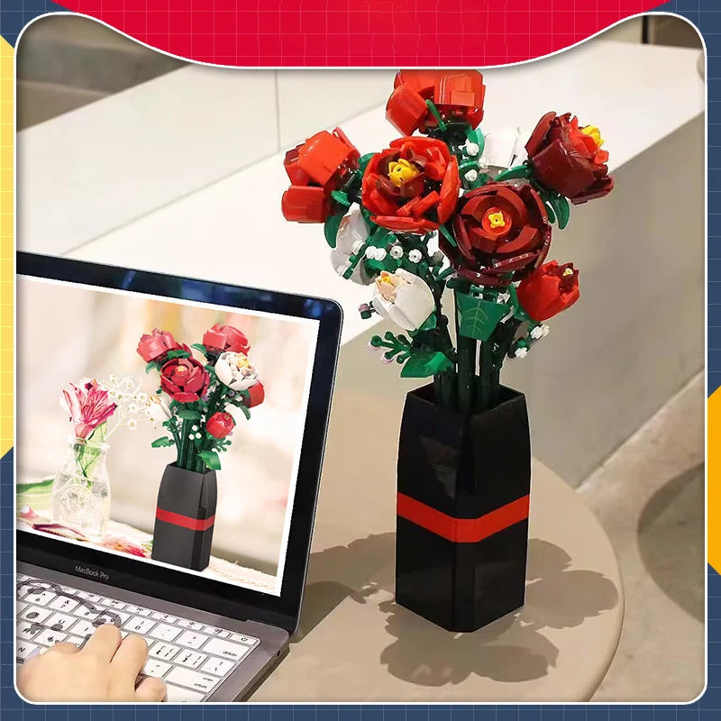 Red Rose Vase